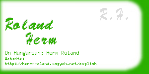 roland herm business card